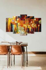 Yağmur Retro 5 Parçalı Mdf Tablo 60 x 100