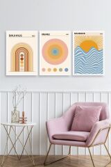 Bauhaus Üçlü Ahşap Çerçeveli Tablo 40 x 60