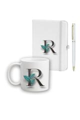 Yaprak Desen Ajanda, Kupa Ve Kalem Seti