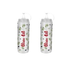 BUFFER® Şeffaf Kapaklı Sızdırmaz Yağlık Sosluk Şişesi Plastik Yağdanlık Master Chef AP-9471