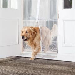 BUFFER® Pratik Manyetik Mıknatıslı Beyaz Kapı Pencere Sinekliği Tülü 90 x 210 cm