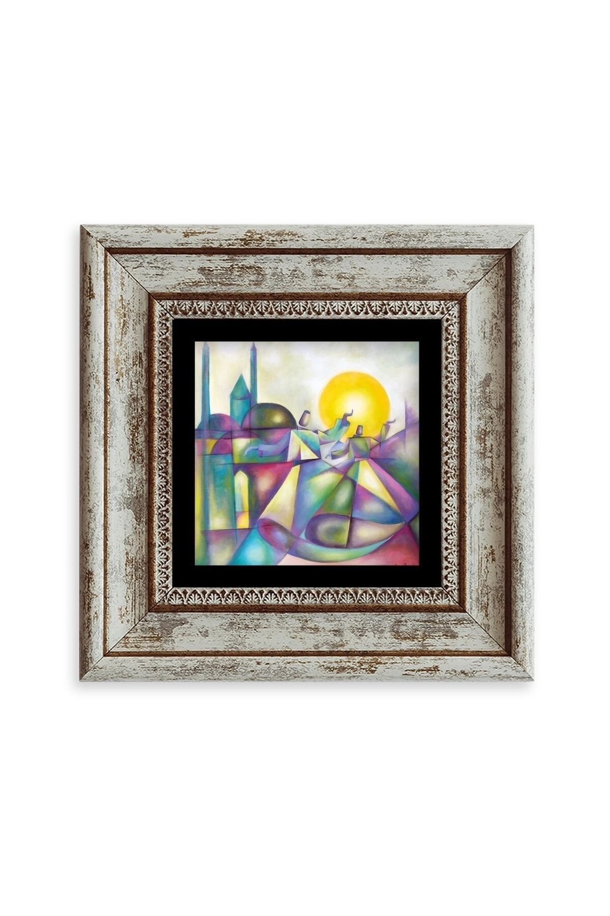 Mevlana Mevlevi Çerçeveli Taş Tablo 20 cm