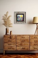 Mevlana Mevlevi Çerçeveli Taş Tablo 20 cm