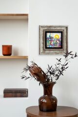 Mevlana Mevlevi Çerçeveli Taş Tablo 20 cm