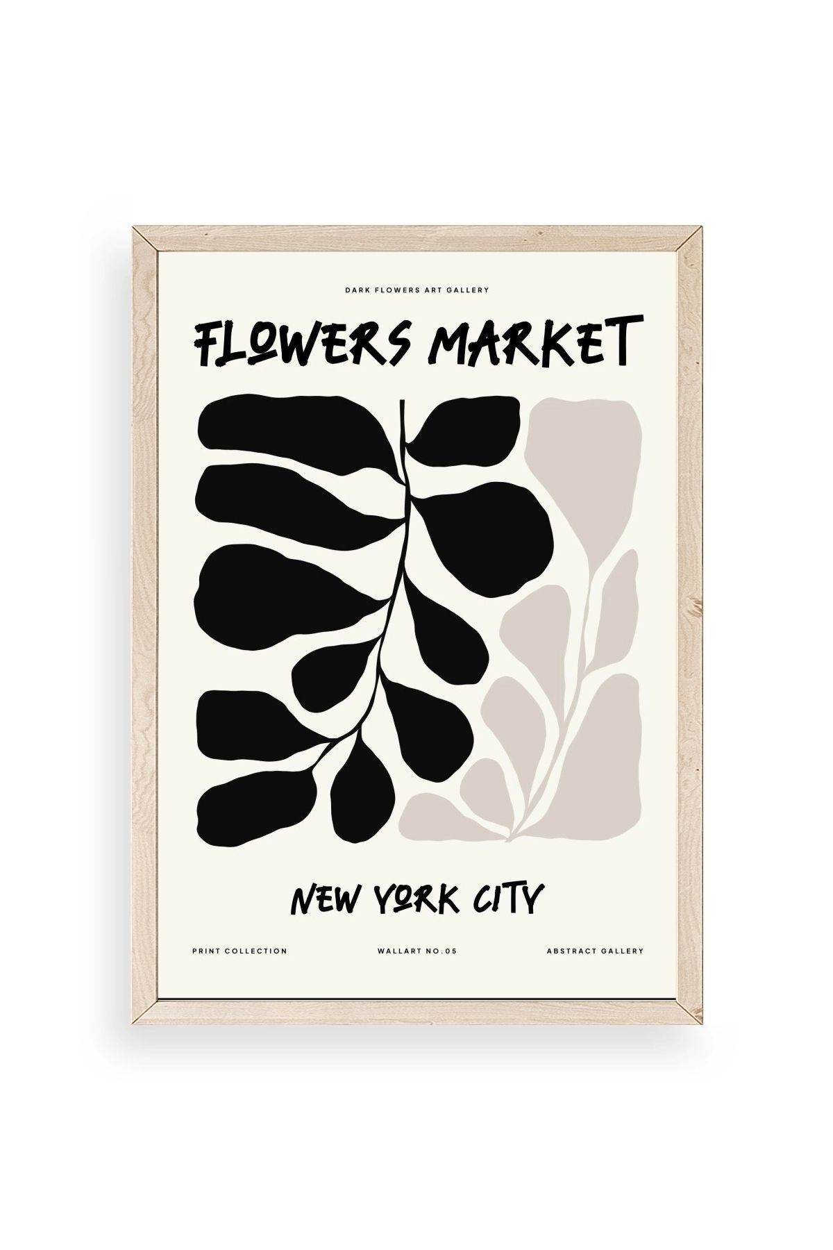 Yaprak Ahşap Çerçeveli Tablo 17 x 23