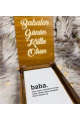Babalar Günü Ahşap Kutulu Defter Kalem Seti