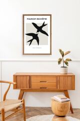 Kuşlar Ahşap Çerçeveli Tablo 17 x 23