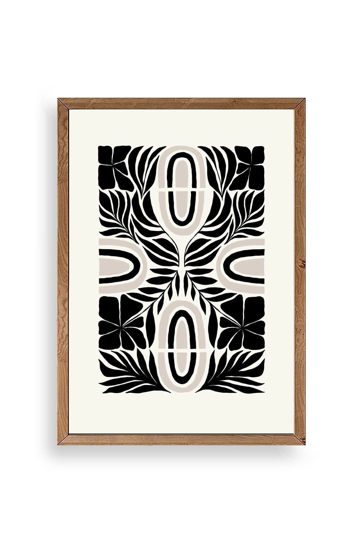 Soyut Ahşap Çerçeveli Tablo 50 x 70