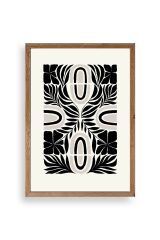 Soyut Ahşap Çerçeveli Tablo 50 x 70