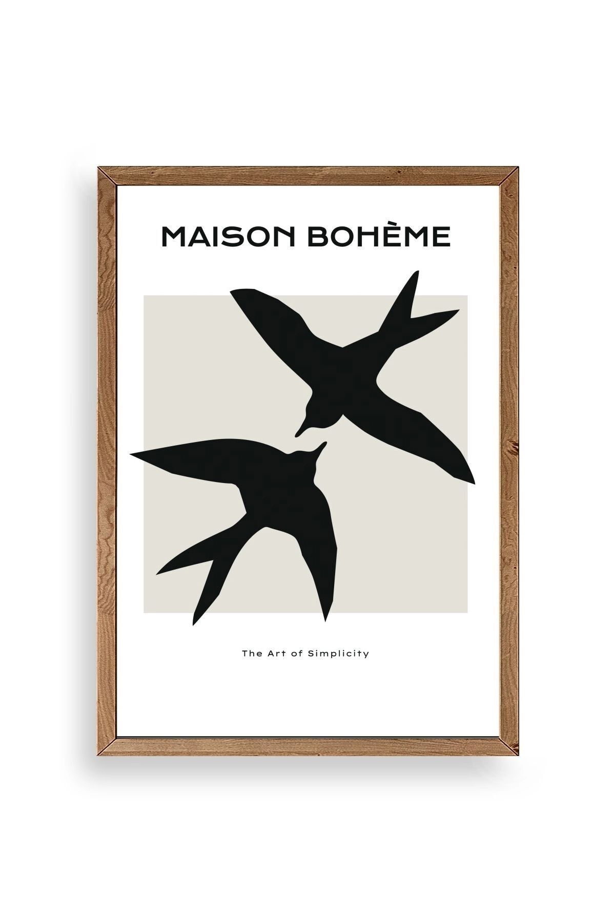 Kuşlar Ahşap Çerçeveli Tablo 23 x 30