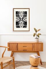 Soyut Ahşap Çerçeveli Tablo 17 x 23