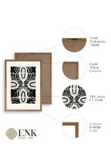 Soyut Ahşap Çerçeveli Tablo 17 x 23