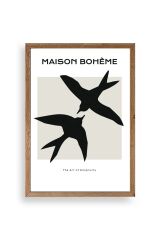 Kuşlar Ahşap Çerçeveli Tablo 50 x 70