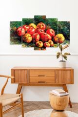 Meyveler Retro 5 Parçalı Mdf Tablo 60 x 100