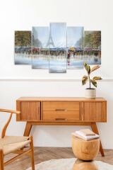 Kadın ve Erkek Dans 5 Parçalı Mdf Tablo 60 x 100