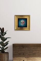 Osmanlı Tuğrası Çerçeveli Taş Tablo 20 cm