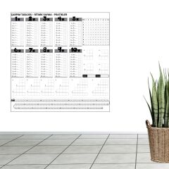 BUFFER® Çarpım Tablosu Ezberleme Manyetik Duvar Stickerı 105 x 100 cm