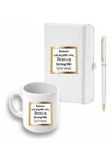 Dedeler Için Defter, Kalem Ve Kupa Seti
