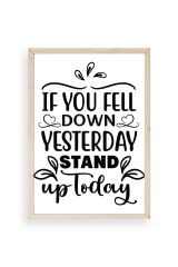 Motto Ahşap Çerçeveli Tablo 17 x 23