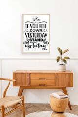 Motto Ahşap Çerçeveli Tablo 17 x 23