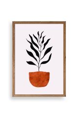 Saksı Ahşap Çerçeveli Tablo 23 x 30