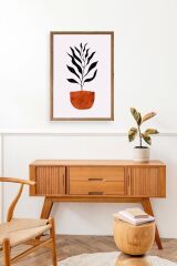 Saksı Ahşap Çerçeveli Tablo 23 x 30