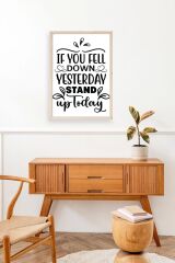 Motto Ahşap Çerçeveli Tablo 23 x 30