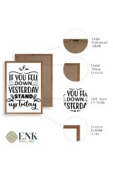 Motto Ahşap Çerçeveli Tablo 23 x 30