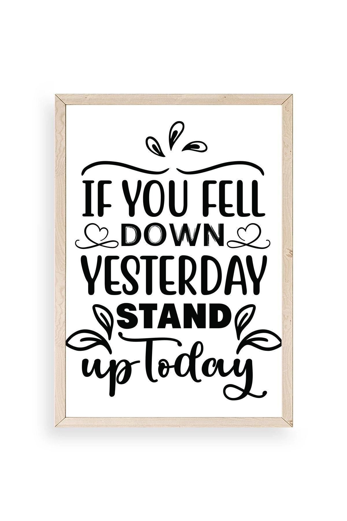 Motto Ahşap Çerçeveli Tablo 23 x 30