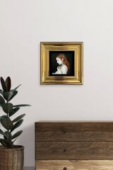 Kadın Çerçeveli Taş Tablo 20 cm