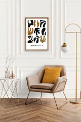 Soyut Poster Ahşap Çerçeveli Tablo 23 x 30