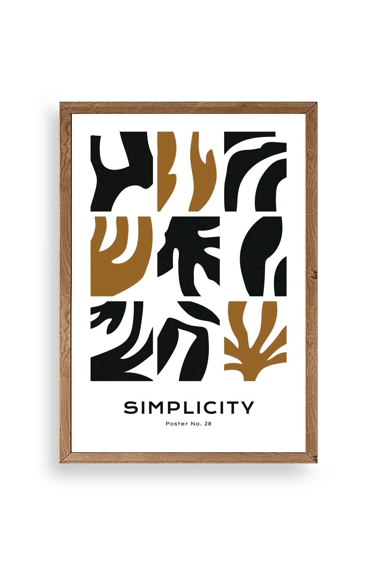 Soyut Poster Ahşap Çerçeveli Tablo 17 x 23