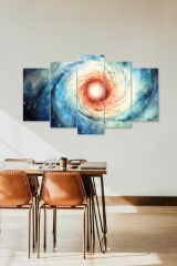 Gökyüzü Manzarası 5 Parçalı Mdf Tablo 60 x 100