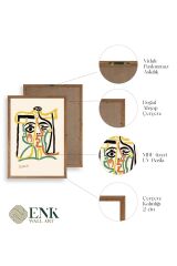 Tete de Femme Ahşap Çerçeveli Tablo 50 x 70