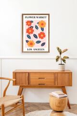 Çiçek Ahşap Çerçeveli Tablo 50 x 70