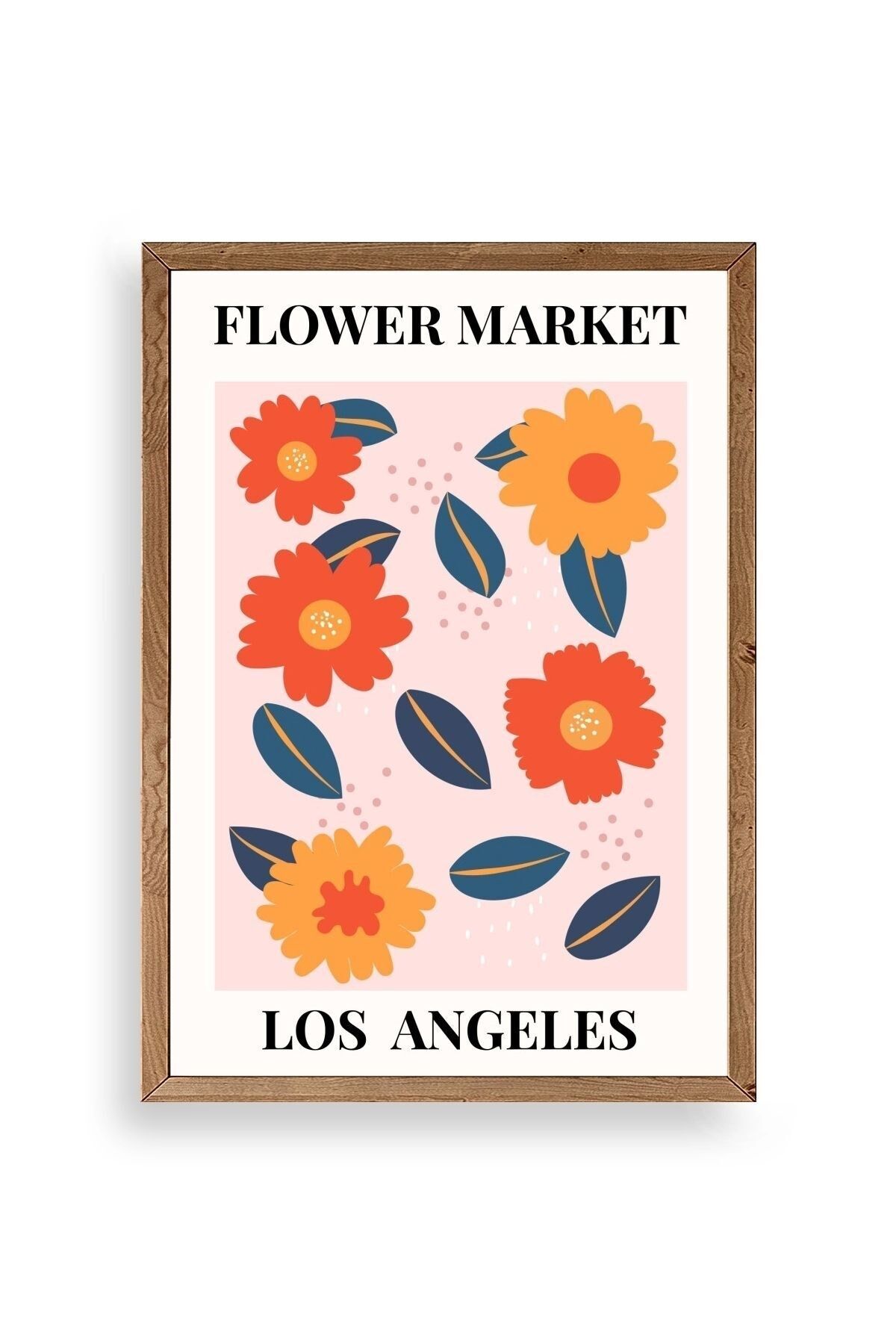 Çiçek Ahşap Çerçeveli Tablo 23 x 30