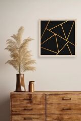 Üçgen Ahşap Çerçeveli Tablo 50 x 50