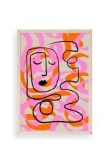 Soyut Ahşap Çerçeveli Tablo 23 x 30