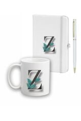 Yaprak Desen Ajanda, Kupa Ve Kalem Seti