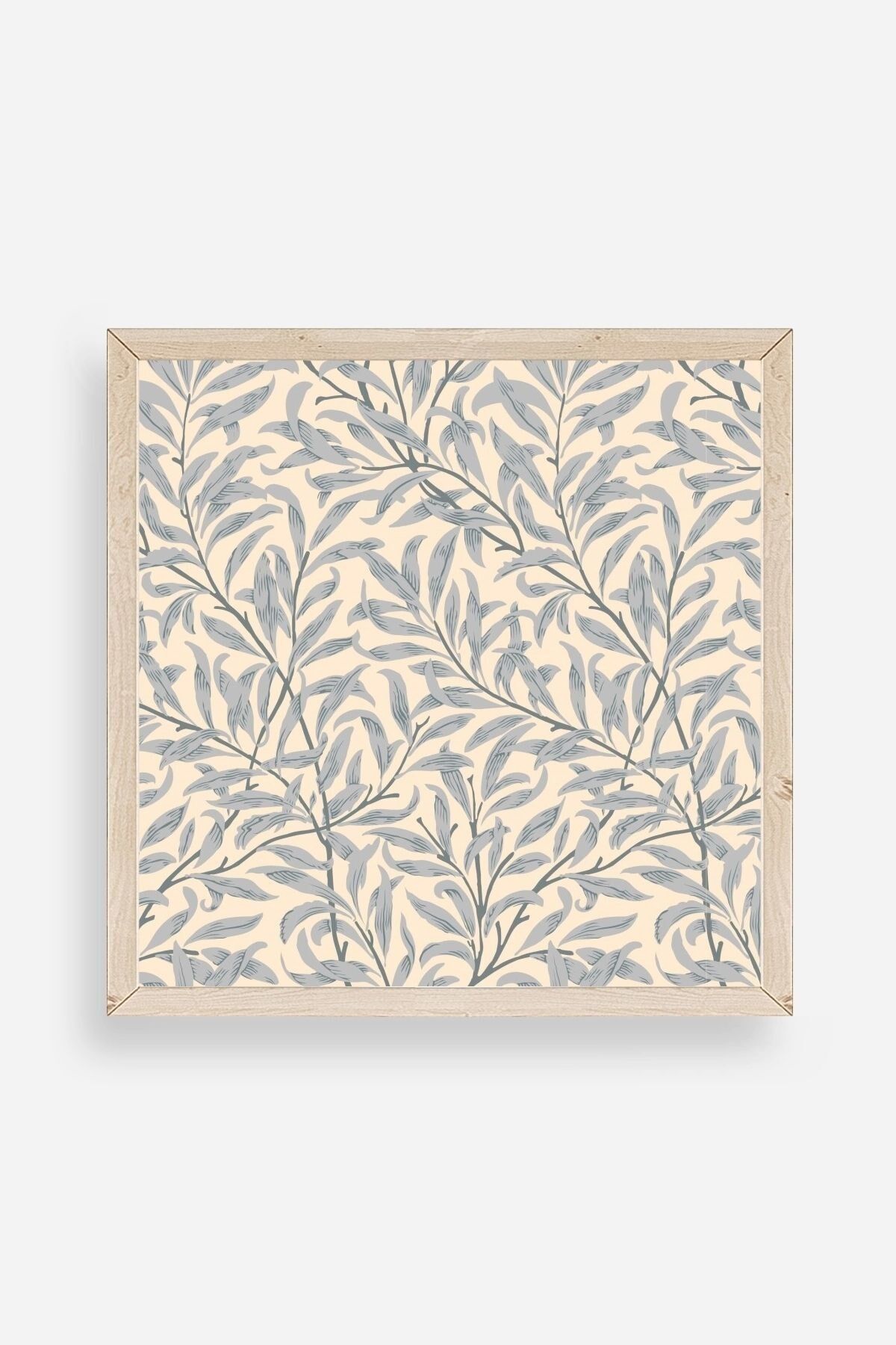 Yaprak Ahşap Çerçeveli Tablo 23 x 23