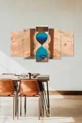Kum Saati 5 Parçalı Mdf Tablo 60 x 100