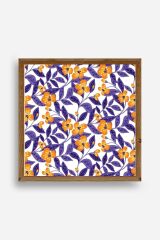 Çiçek Ahşap Çerçeveli Tablo 50 x 50