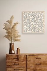 Yaprak Ahşap Çerçeveli Tablo 50 x 50