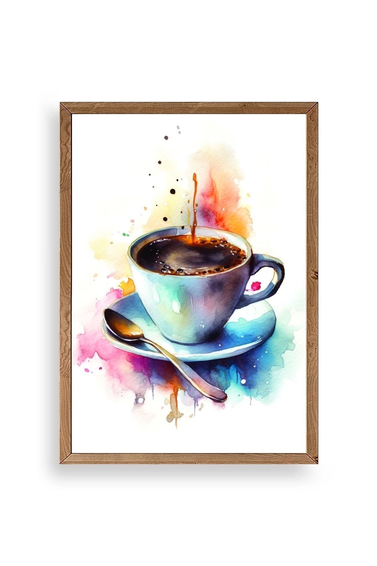 Kahve Ahşap Çerçeveli Tablo 23 x 30