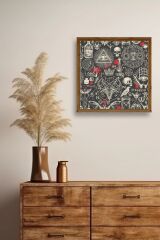 666 Ahşap Çerçeveli Tablo 42 x 42