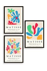 Matisse Üçlü Ahşap Çerçeveli Tablo 23 x 30
