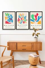 Matisse Üçlü Ahşap Çerçeveli Tablo 23 x 30