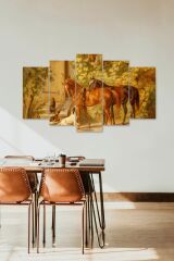 Atlar 5 Parçalı Mdf Tablo 60 x 100