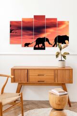 Filler Manzara 5 Parçalı Mdf Tablo 60 x 100