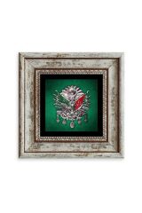 Osmanlı Tuğrası Çerçeveli Taş Tablo 20 cm